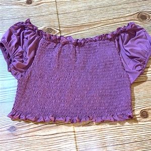 🌻3/$18 Purple crop top sz Large